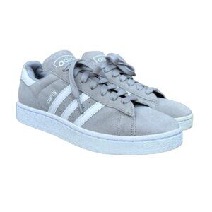 ADIDAS Campus Casual Sneakers Mens Sz 7.5 Gray White Suede Retro